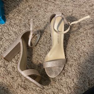Rose gold sparkly high heels